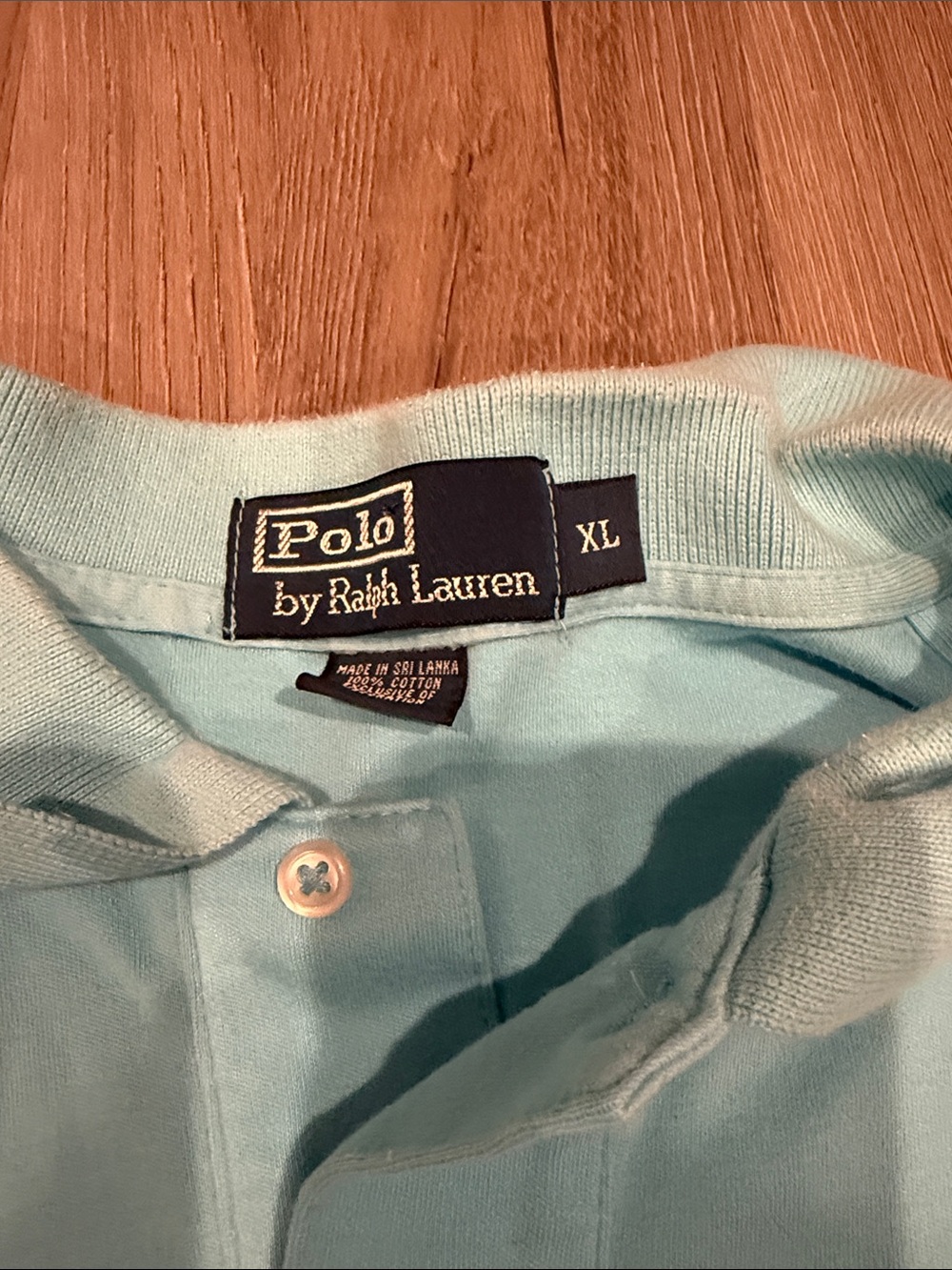 Polo by Ralph Lauren Men’s Sky Blue Polo with Orange Pony - Picture 2 of 2